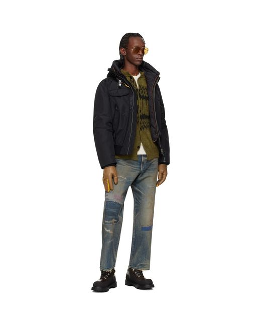 Parajumpers Black Gobi Hooded Down Jacket for men