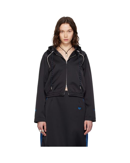 Wales Bonner Black Adidas Originals Edition Satin Hoodie