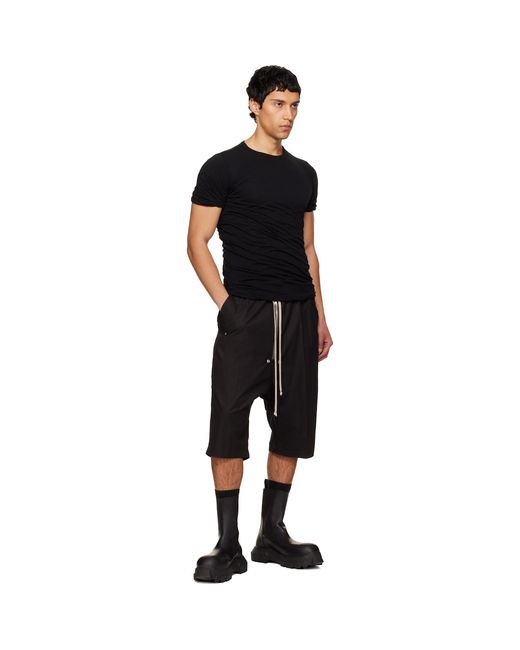 Rick Owens Black Temple Double T-shirt for men