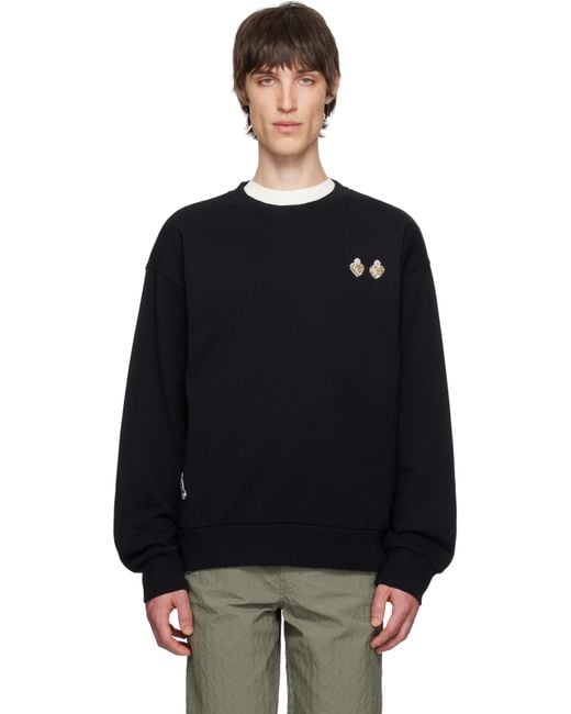 Givenchy Black Cotton Patches Sweatshirt for men