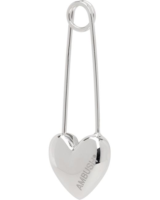【関税込み】Ambush シルバー Heart Safety Pin シングルピアス Ambushのシルバー Heart Safety Pin シングルピアスがセール中