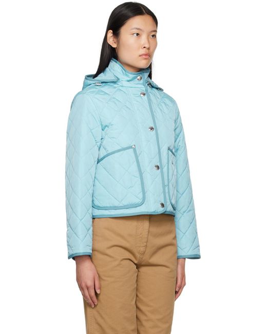 Burberry Blue Diamond Quilted Jacket