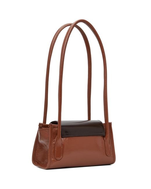 Marni Brown Leather Trunkette Bag