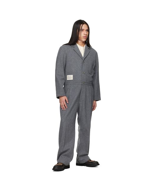Song For The Mute Gray Birkenstock Edition 'The Collector' Tailored Jumpsuit for men