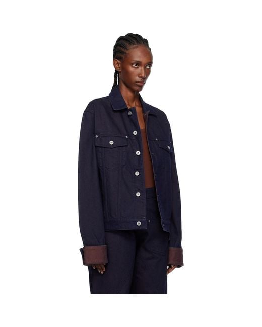 J.W. Anderson Blue Turn Up Cuff Denim Jacket