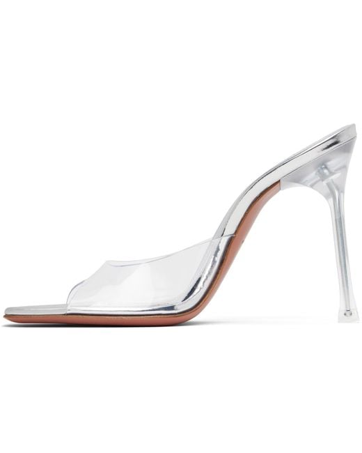 AMINA MUADDI Black Ssense Exclusive Alexa Glass 105 Heeled Sandals