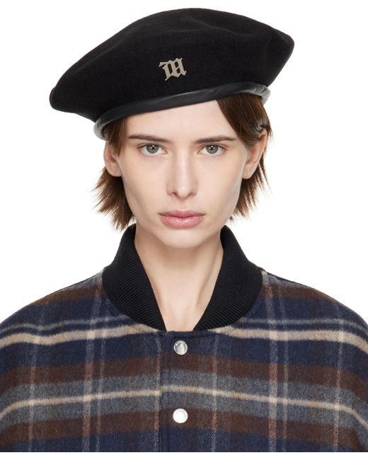 M I S B H V Black Signature Wool Cap