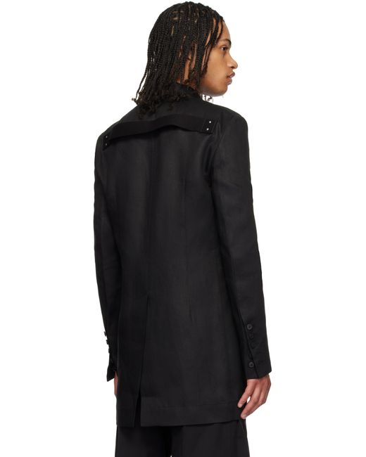 メンズ Rick Owens ブラック Hollywood Lido テーラードジャケット Black