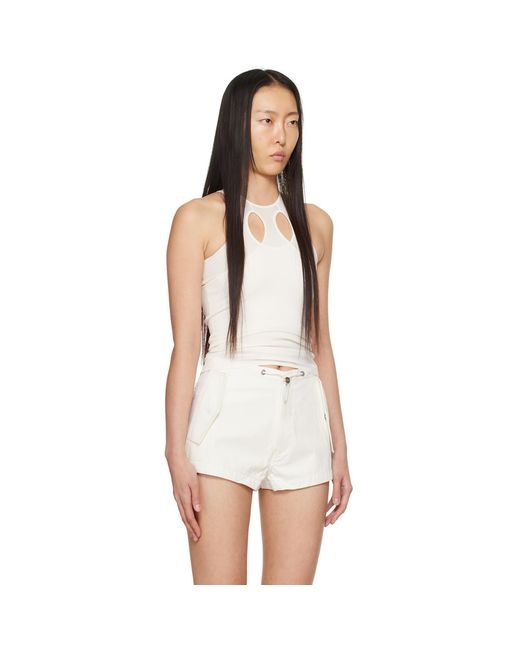Dion Lee Black Off-white Mobius Loop Tank Top