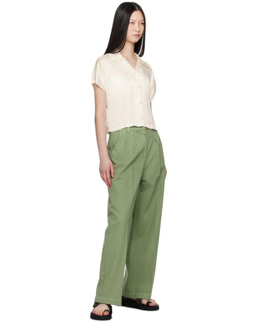 A.P.C. Green Khaki Tressie Trousers