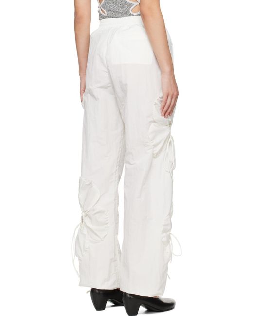 Pantalon de détente blanc à appliqués floraux JKim en coloris White