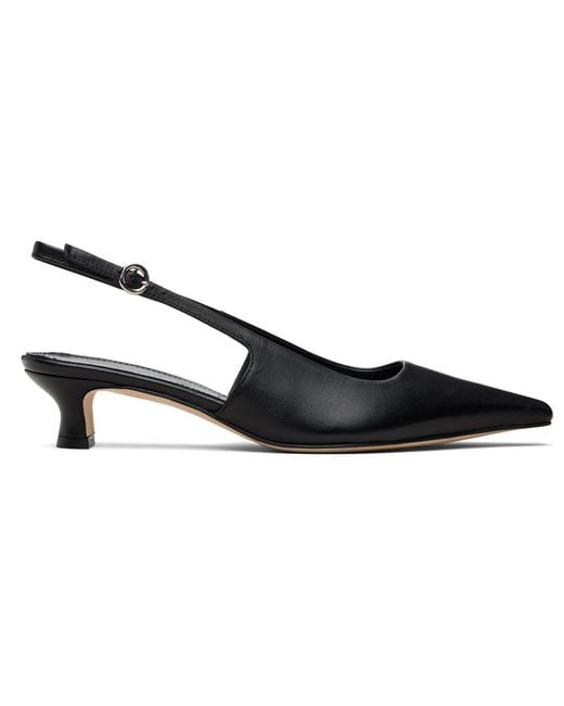 Aeyde Black Catrina Slingback Heels