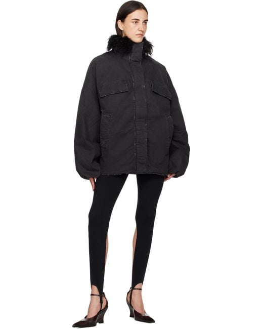 Acne Black Coated Jacket