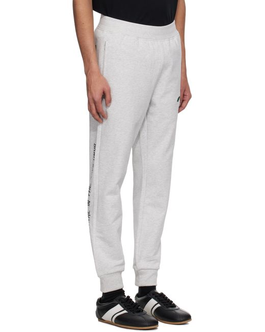 Pantalon De Survêtement Gris À Logos Aape By A Bathing Ape pour homme en coloris White