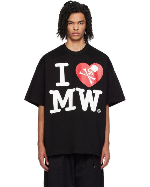 MASTERMIND WORLD Black Oversized T-Shirt for men