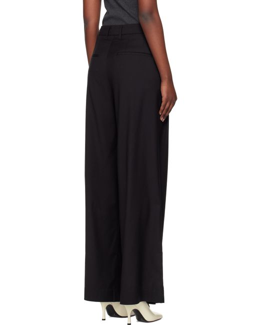 REMAIN Birger Christensen Wide Suiting Trousers in Black | Lyst