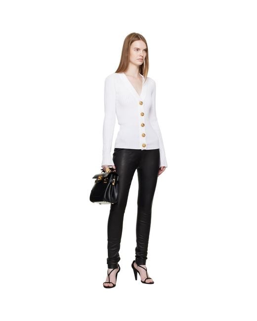 Balmain Black Smooth Leather B-Buzz 23 Bag