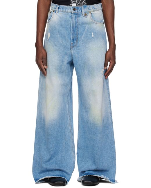 Egonlab Blue Ssense Exclusive Baggy Jeans for men