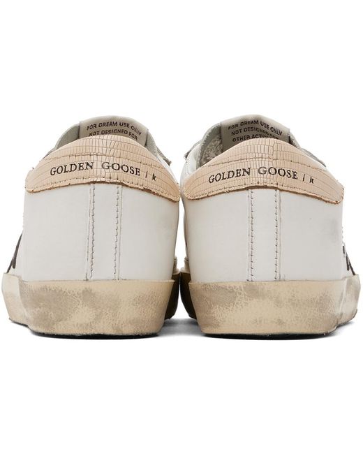 Golden Goose Deluxe Brand Black Ssense Exclusive White & Beige Super-star Sneakers