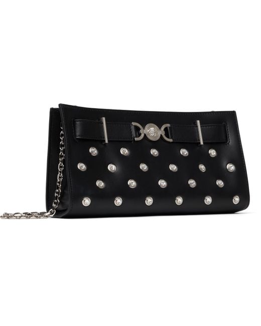 Versace ブラック ラムレザー クラッチ Black