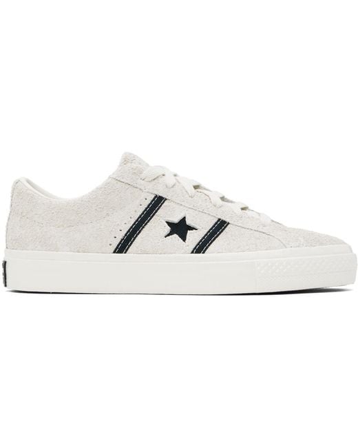 Converse Black Taupe One Star Academy Pro Suede Low Top Sneakers for men