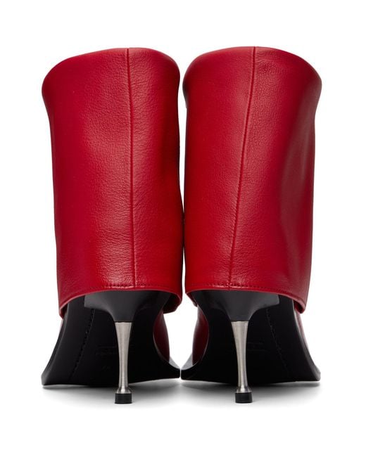 FIDAN NOVRUZOVA Red Iman Stiletto Heel Boots