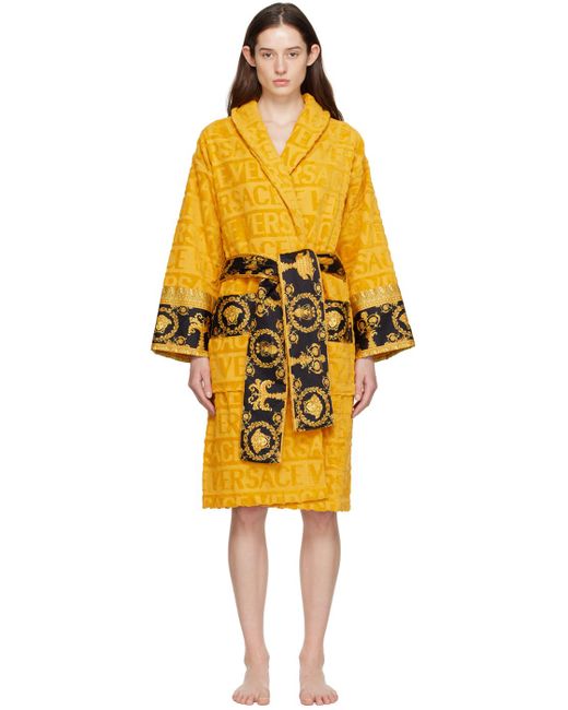 Versace Yellow 'i Heart Baroque' Robe | Lyst UK