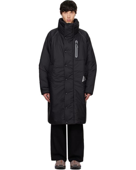 And Wander Black Ripstop Primaloft Insulation Coat for men