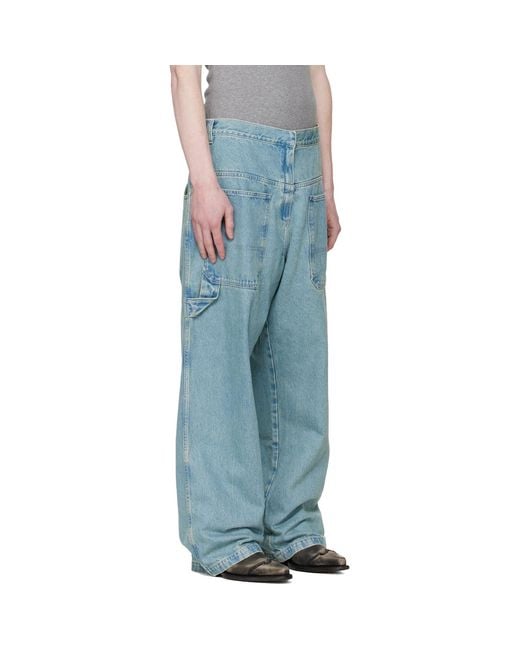 Vetements Blue Back-To-Front Hip-Hop Jeans for men
