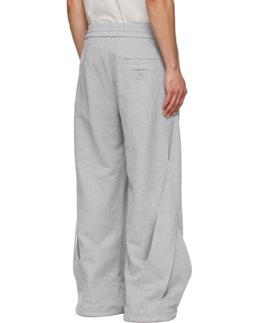 NULLUS White Interweaved Sweatpants for men