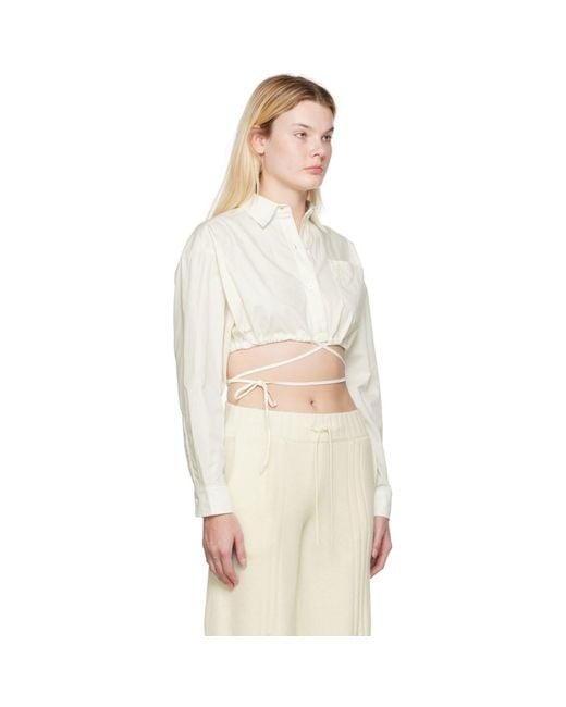 ANDREADAMO White Andreādamo Off- Coulisse Shirt