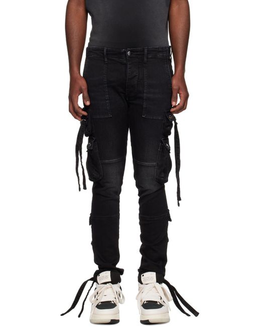 Amiri Black Tactical Cargo Pants for men