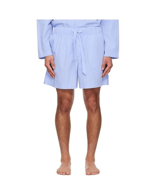 Tekla White Poplin Pyjama Shorts for men