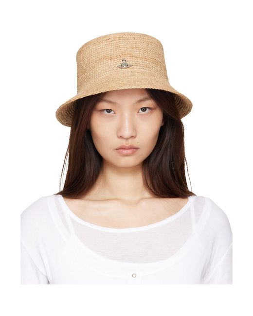 Vivienne Westwood Natural Raffia Bucket Hat
