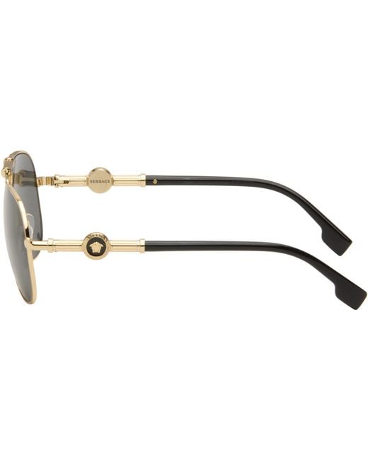 Versace Black Bridge Sunglasses for men