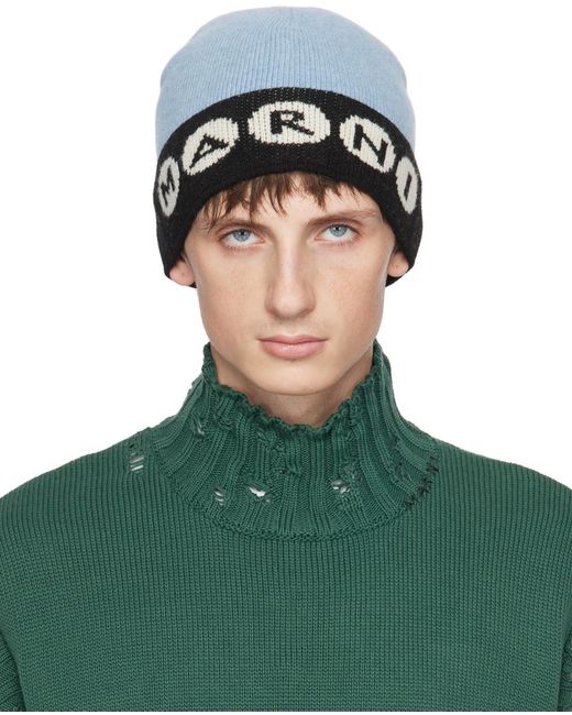 Marni Green Blue Dots Beanie for men