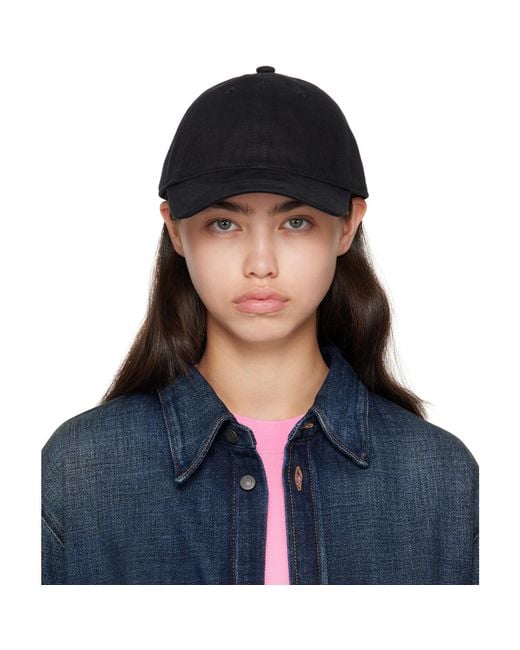 Acne Blue Twill Logo Cap