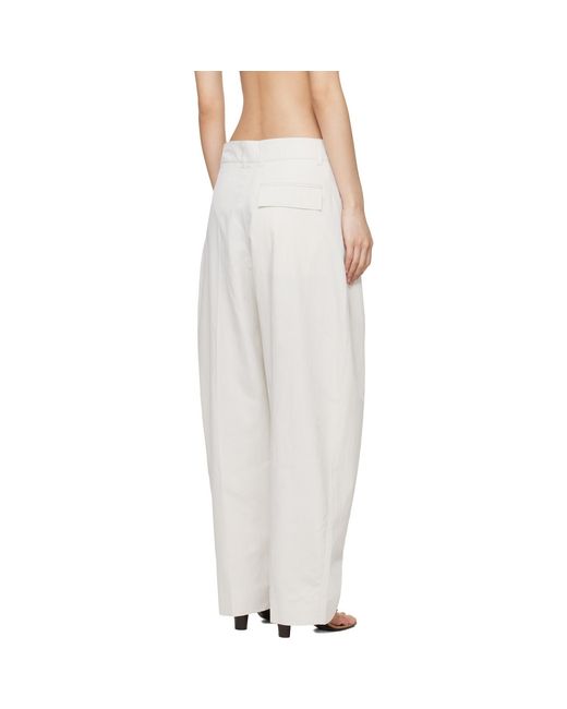 Studio Nicholson White Off- Acuna Trousers