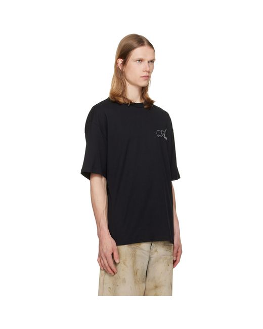 Amiri Black Crystal Script Oversized T-Shirt for men