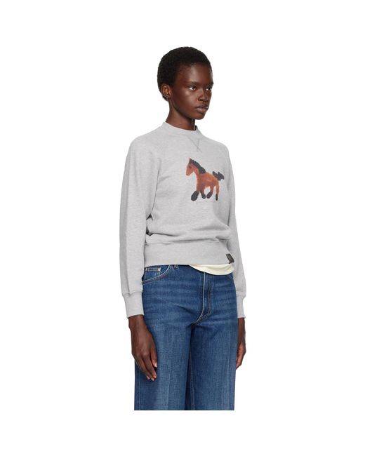 Stella McCartney Blue Watercolour Horse Sweatshirt