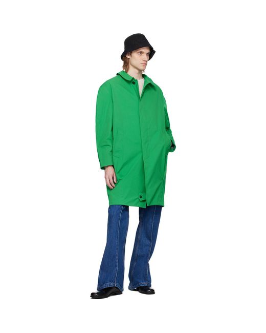 Bally Green Twill Coat for men