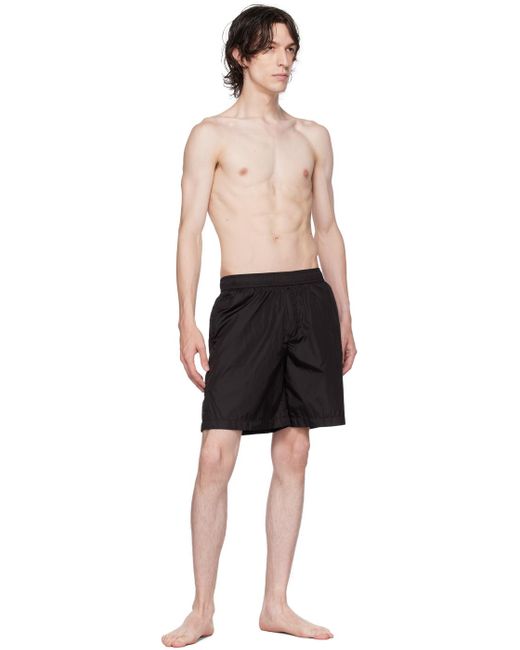 Moncler Black Boxer Mare Swim Shorts for men