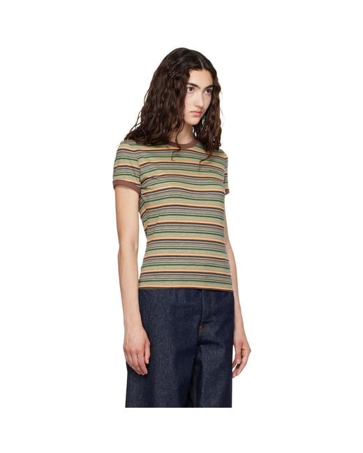 Marni Green Striped T-Shirt