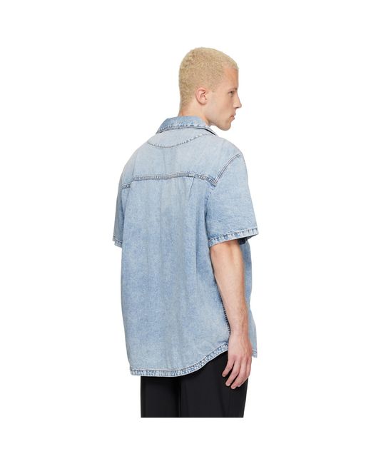Balmain Blue Denim Shirt for men
