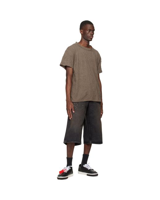 Off-White c/o Virgil Abloh Black Vulcanized Low Calf Sneakers for men