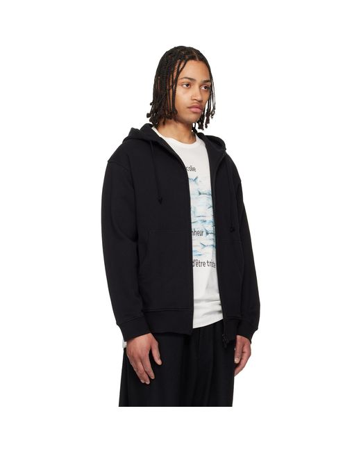 Yohji Yamamoto Blue 30/10 French Terry Logo Hoodie for men