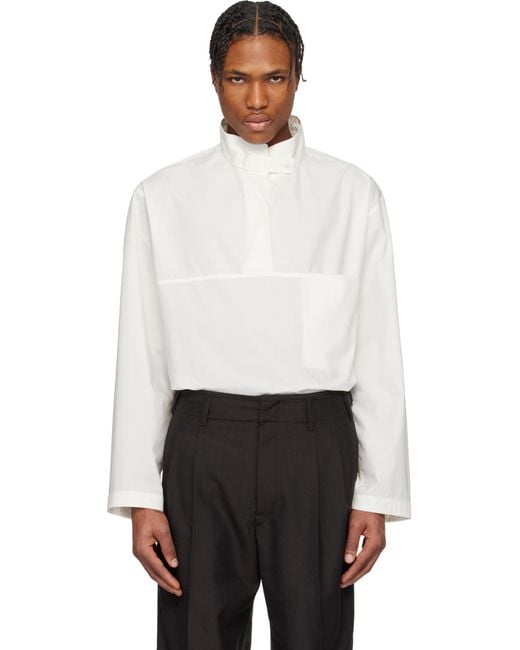 メンズ Lemaire ホワイト Vareuse シャツ White