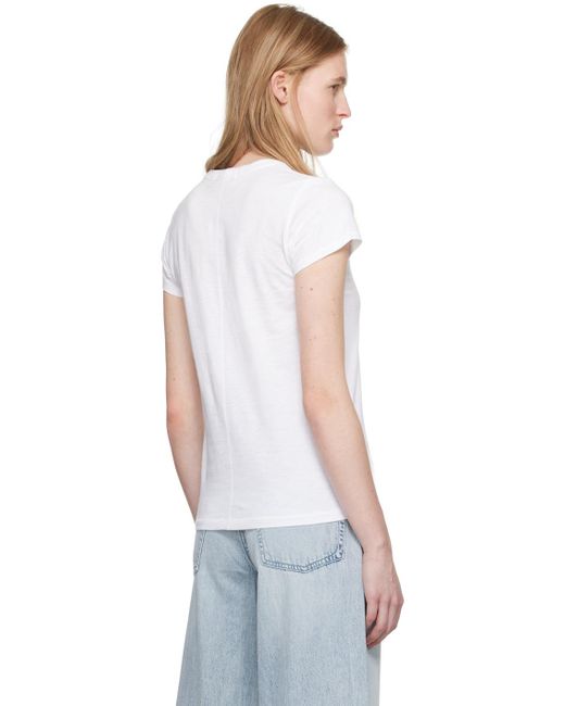 Ragbone t-shirt blanc en coton pima bio flammé Rag & Bone en coloris Multicolor
