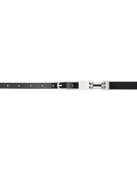 Rick Owens Black Spalla Lux Tongue Belt for men