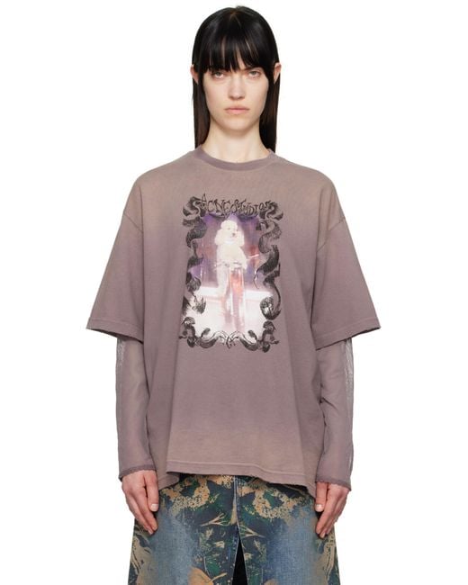 Acne Multicolor Layered Print T-Shirt